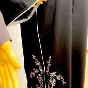 Beautiful Coat Stule Abaya with side embroidery and embellishment. Size 56-58
